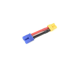 GForce GF-1301-093 Câble adaptateur de puissance Ec-2 mâle en XT-30 femelle 14Awg Câble silicone 1 pc - FLASH RC