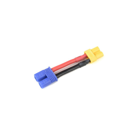 GForce GF-1301-093 Câble adaptateur de puissance Ec-2 mâle en XT-30 femelle 14Awg Câble silicone 1 pc - FLASH RC