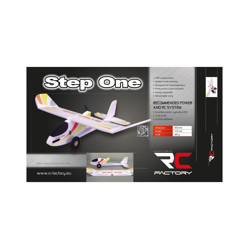 Avion RC Factory Step One Rose env. 0.85m - FLASH RC
