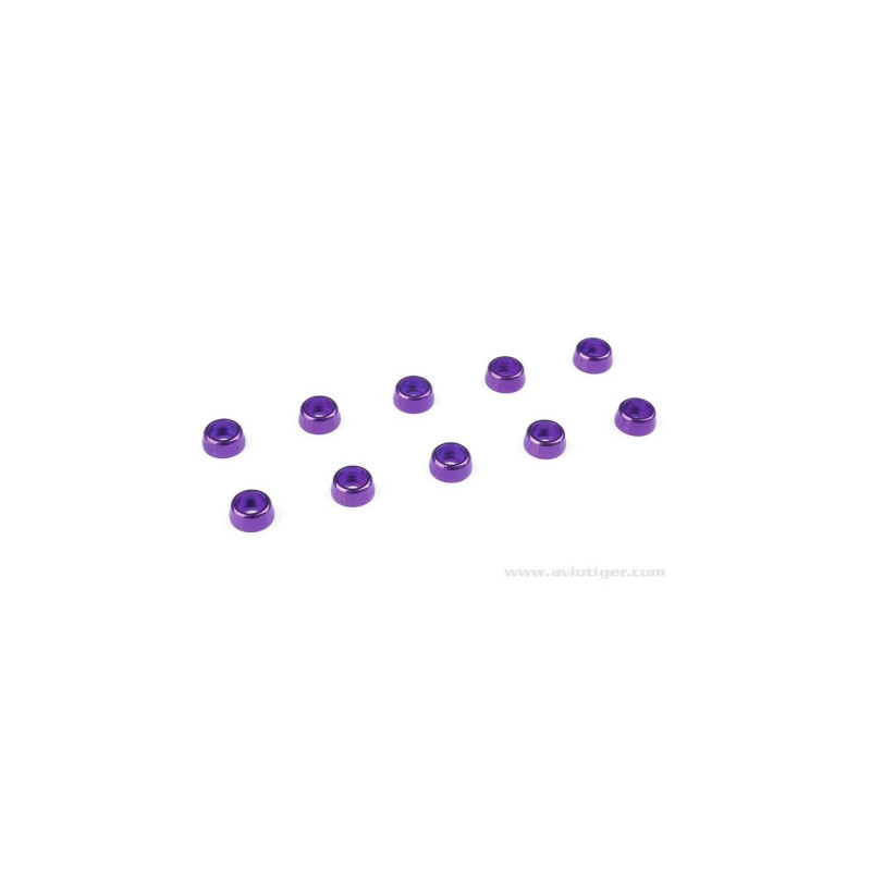 ALU-UNTERLEGSCHEIBE VIOLETT M2 FÜR KONISCHE SCHRAUBEN
