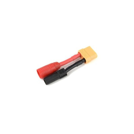 GForce GF-1301-148 Câble adaptateur de puissance XT-90 femelle en As-150 + XT-150 mâle 10Awg silicone câble 1 pc - FLASH RC
