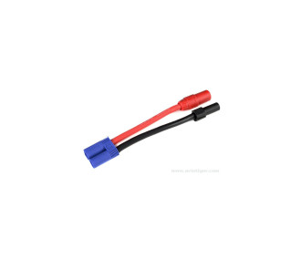 GForce GF-1301-123 Câble adaptateur de puissance Ec-5 mâle en As-150 + XT-150 femelle 10Awg Câble silicone 1 pc - FLASH RC