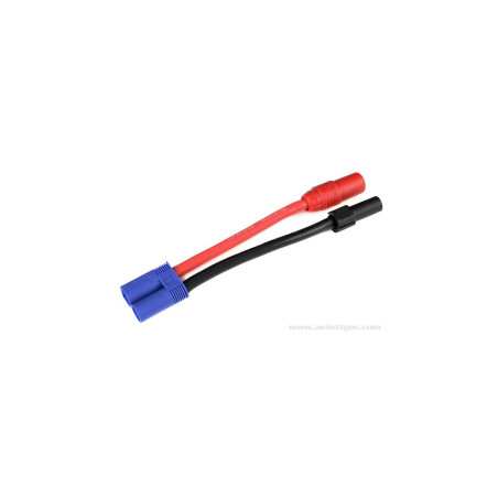 GForce GF-1301-123 Cable adaptador de corriente Ec-5 macho a As-150 + XT-150 hembra 10Awg Cable de silicona 1 ud.