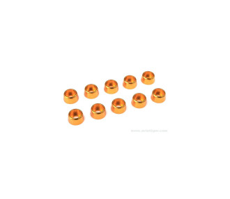 GForce GF-0406-040 Rondelle en aluminium Pour vis à tête cylindrique M4 hauteur 10Mm orange 10 pcs - FLASH RC