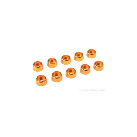 GForce GF-0406-040 Rondelle en aluminium Pour vis à tête cylindrique M4 Ad=10Mm orange 10 pcs