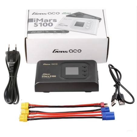 Cargador de batería GensAce iMars S100 G-Tech AC Balance RC - Negro