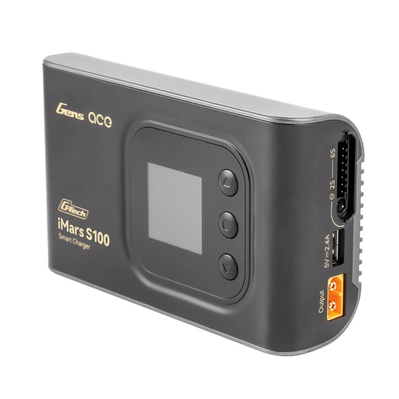 Cargador de batería GensAce iMars S100 G-Tech AC Balance RC - Negro