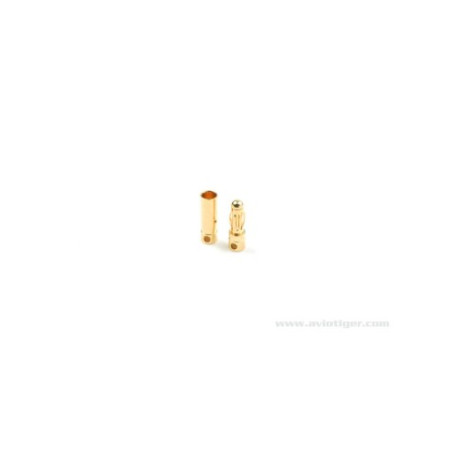 CONECTOR CRT ORO 4MM Macho + Hembra 4 pares