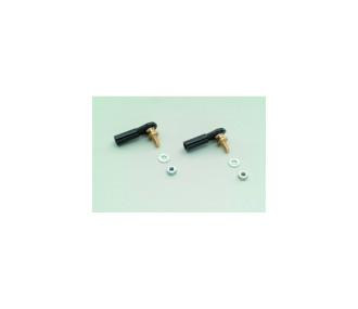 Chape à rotule en nylon M3 large - Boule fileté longue m3 avec ecrou (2pcs) - FLASH RC
