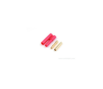 CONNECTEUR OR 4MM AVEC PROTECTION PLASTIQUE S4 - FLASH RC