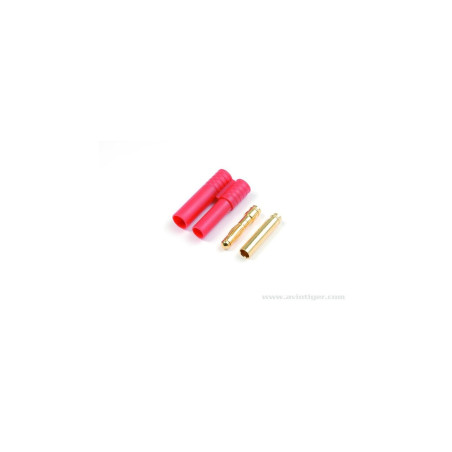 CONNECTEUR OR 4MM AVEC PROTECTION PLASTIQUE S4 - FLASH RC