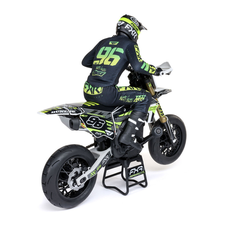 1/4 Promoto-SM FXR Supermoto RTR con cargador y batería Blanco Losi