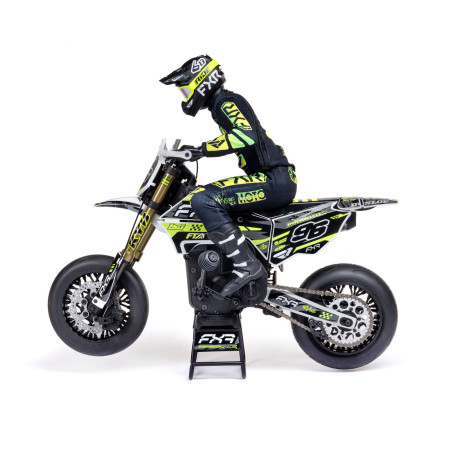 1/4 Promoto-SM FXR Supermoto RTR con cargador y batería Blanco Losi