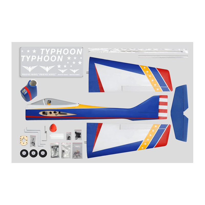 RC-Kunstflugzeuge - Flugzeug Phoenix Model Typhoon 46/55 GP/EP ARF ca.1.50m - FLASH RC