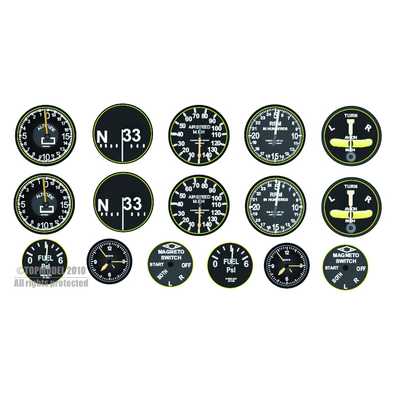 BOEING STEARMAN 1:5 INSTRUMENT SET