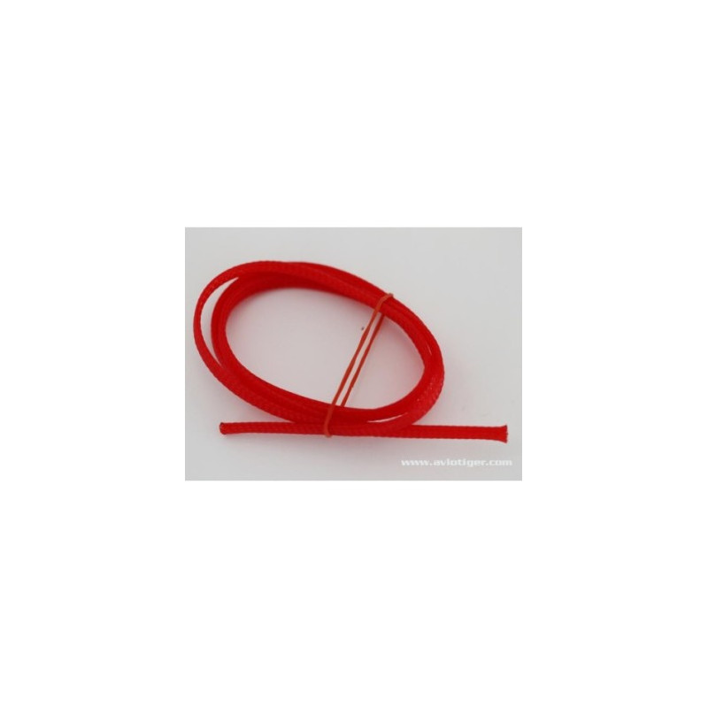 GAINE PROTECTION POUR FIL DE SERVO 6MM ROUGE 1m - FLASH RC