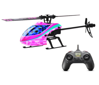 6-axis gyro helicopter flybarless E130 RTF Pink 2