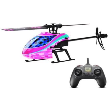 Elicottero giroscopico a 6 assi senza flybar E130 RTF Rosa