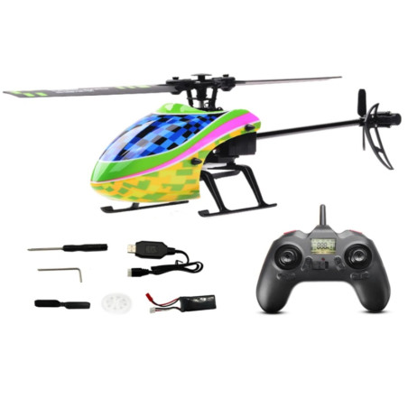hélicoptère gyro 6axes flybarless E130 RTF Jaune