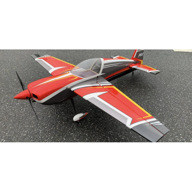 Acrobatico - Pilota RC - Slick 74 - (circa 1,88m) - Rosso, Grigio, Bianco