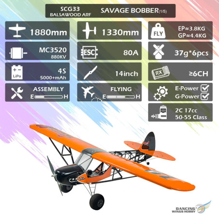 AVION 1.88M Savage Bobber Scala RC Aereo