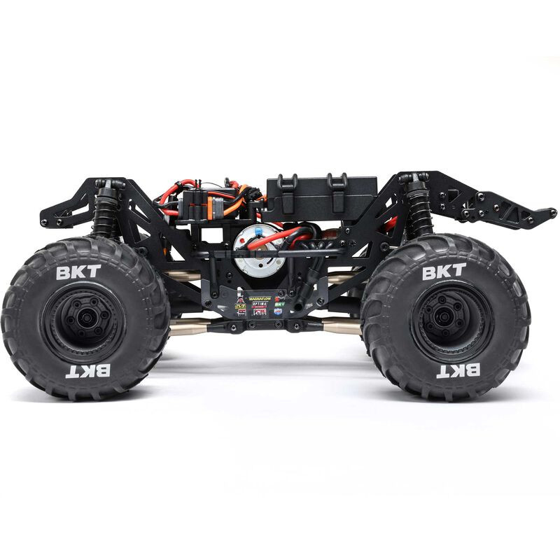 1/18 Mini LMT Megalodon 2S 4X4 RTR Brushed Monster Truck (Batterie & Chargeur inclus), Bleue - FLASH RC