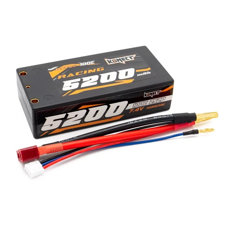 Konect Lipo 5200mah 7.4V 100C 2S2P SHORTY