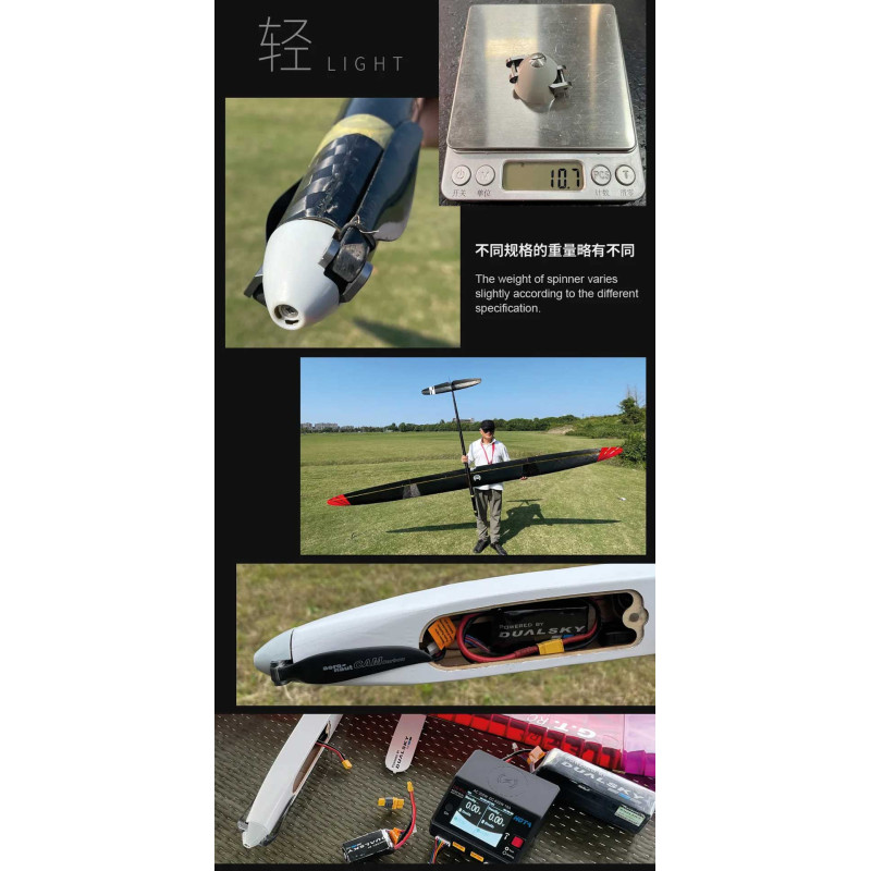 DUALSKY Type Z Cône ø 38mm arbre moteur 6,0mm pour hélices repliables FPS_38Z.6 - FLASH RC