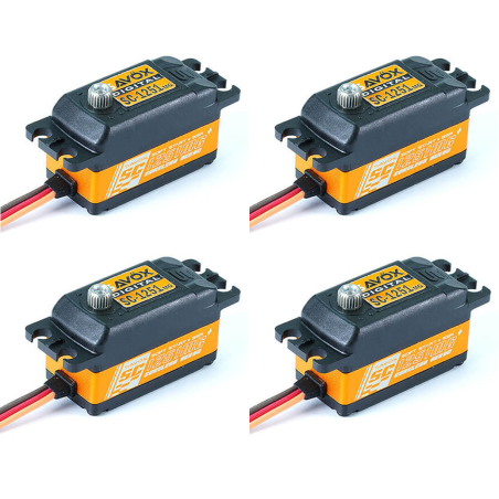Pack of 4x Savox SC-1251MG+ low-profile digital servo - FLASH RC