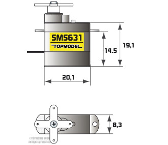 Servo Topmodel Sub Micro SMS631 - FLASH RC