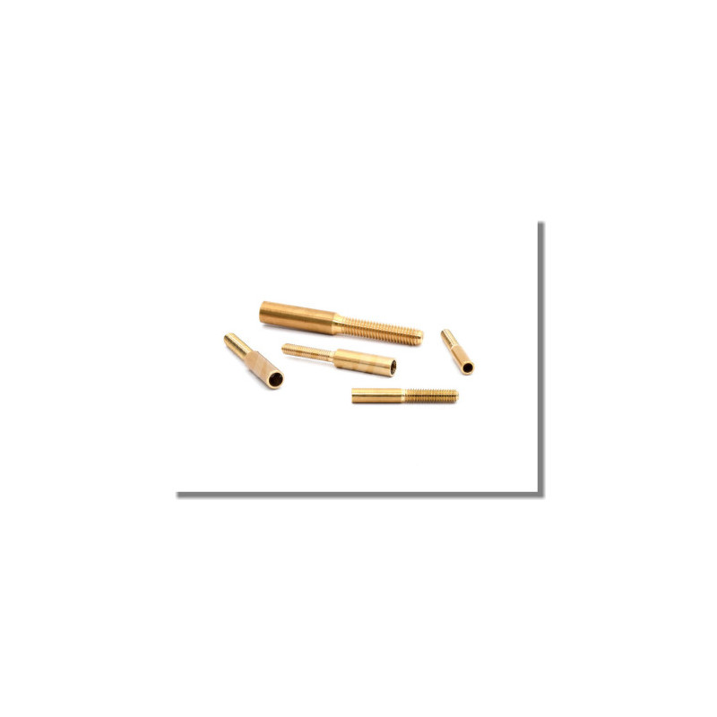 Conector roscado M2,5, orificio de 2 mm de diámetro (DE 3, longitud 22 mm)