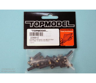 CHAPE A ROTULE, Ø4,8, M2,5/2,5 6pcs+6pcs - FLASH RC 2