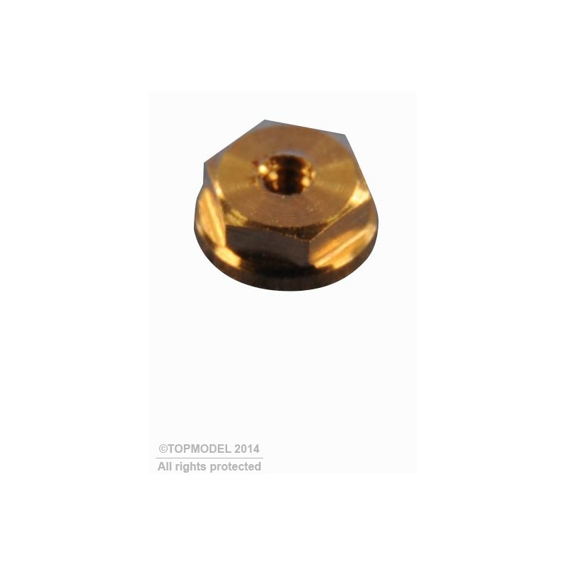ECROU HEXAGONAL LAITON AVEC RONDELLE M1 10pcs - FLASH RC