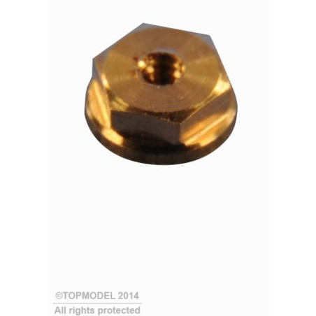 BRASS HEXAGON NUT WITH WASHER M1 10pcs