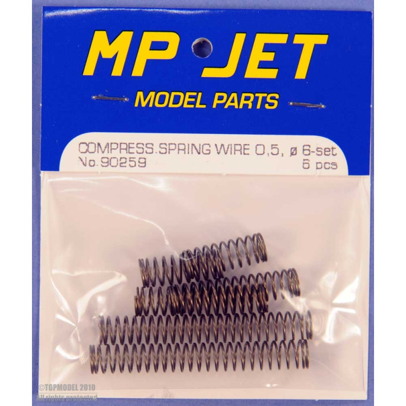 SET MOLLE DI COMPRESSIONE A FILO Ø0,5 mm 6 pz.