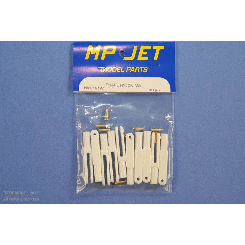TAPA NYLON M3 EJE METAL Ø2,5mm 10pcs