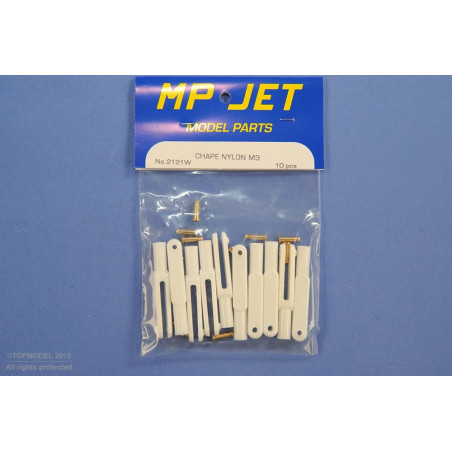 TAPA NYLON M3 EJE METAL Ø2,5mm 10pcs