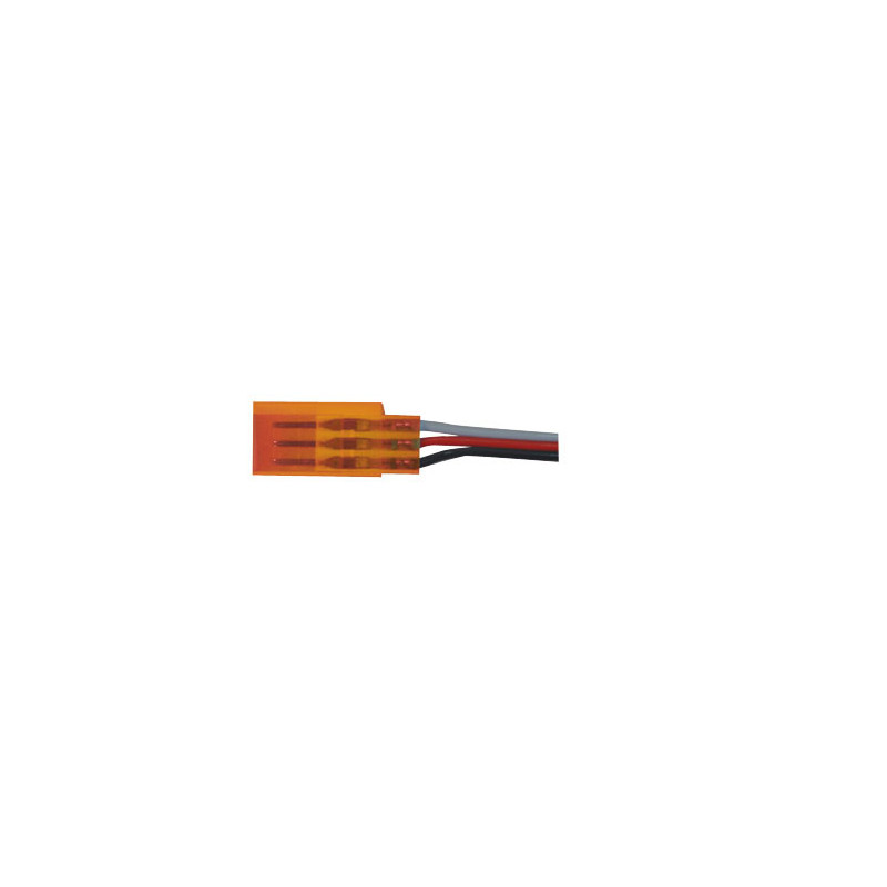 CONECTOR HEMBRA FUTABA NARANJA con 30 cm de cable de 0,30 mm2