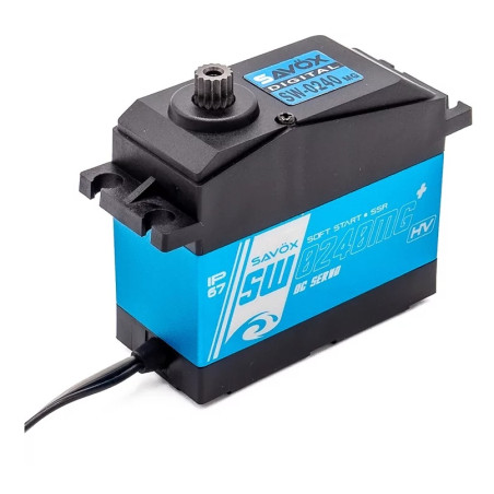 Savox SW-0240MG+ servo digital monstruo impermeable (200g, 35kg.cm, 0.14s/60°)