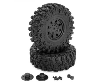 Schwarze Kompletträder Crawler CLASS1 "CLIMBER" 106/36 (1Paar)