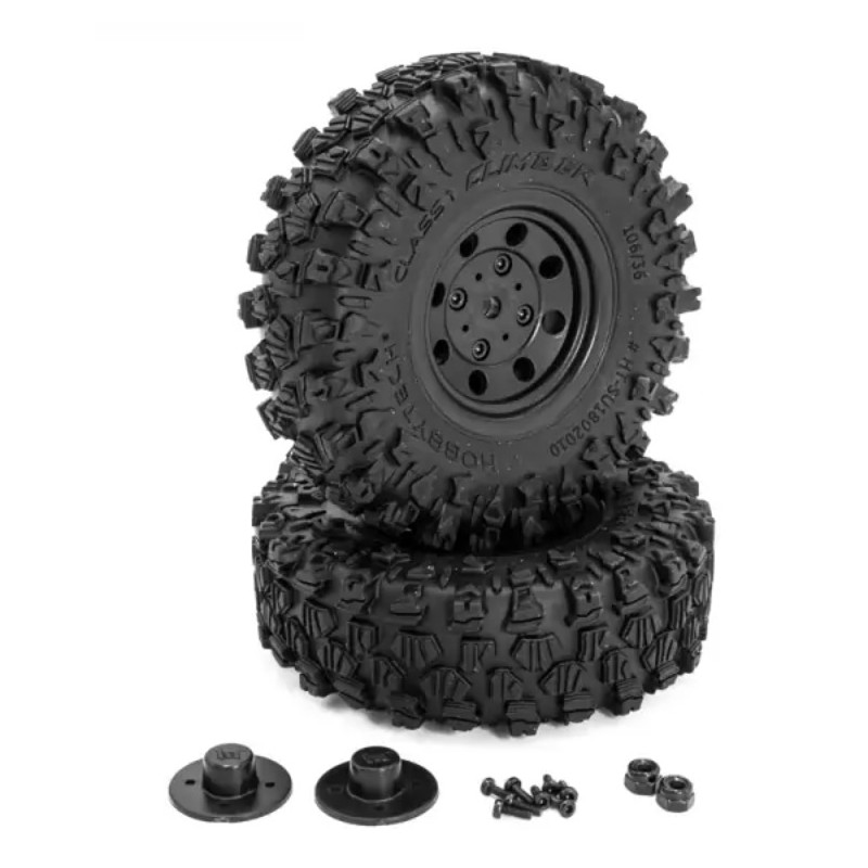 Roues complètes noires crawler CLASS1 « CLIMBER » 106/36 (1paire)