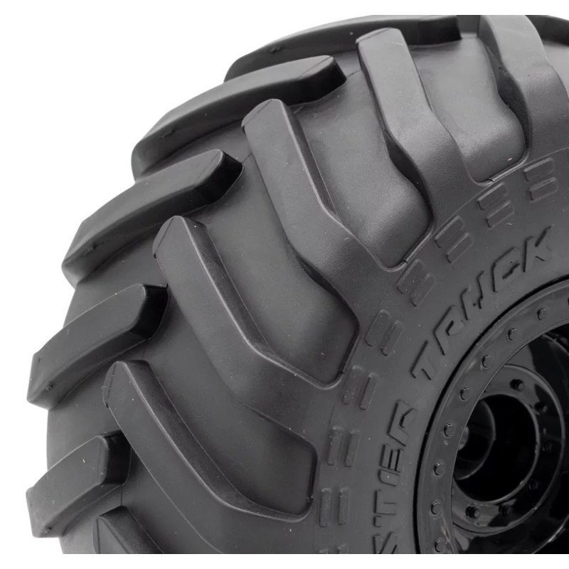 neumáticos MONSTER TRUCK pegados a llantas negras 6" -141-7 Hex.12mm