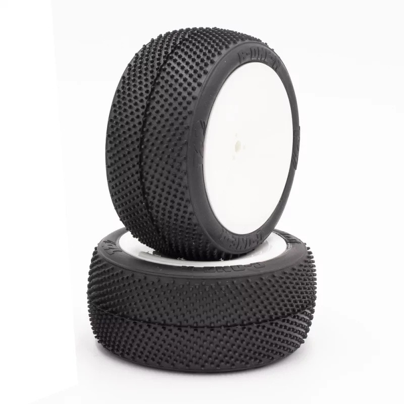 TZO G-ONE Buggy 1/10 rear mounted/glued SOFT tires (pair)