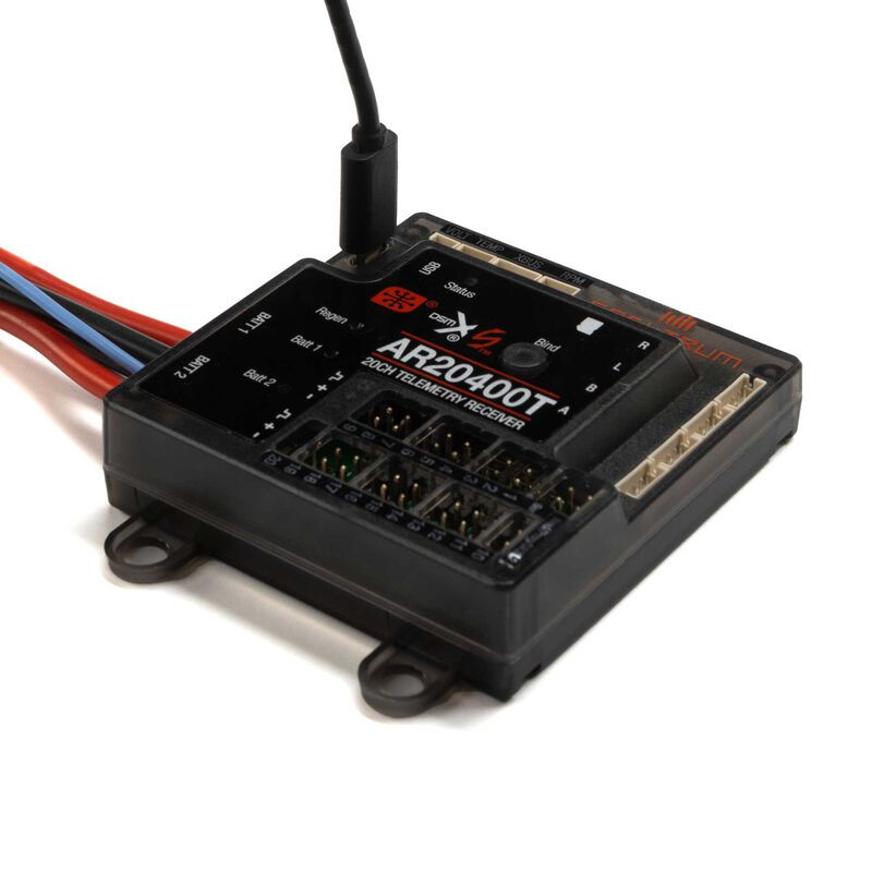DSM2/DSMX 2.4Ghz SPEKTRUM - Spektrum AR20400T DSMX récepteur 20 voies PowerSafe, Telemetry - FLASH RC