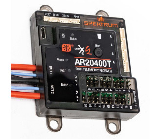 DSM2/DSMX 2.4Ghz SPEKTRUM - Spektrum AR20400T Receptor PowerSafe DSMX 20 canales, Telemetría - FLASH RC