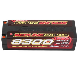 Battery Gens Ace RedLine 2.0, Lipo Hv 4S 6300mAh 140C socket 5mm