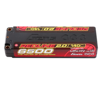 Battery Gens Ace RedLine 2.0, Lipo Hv 2S 6500mAh 140C socket 5mm