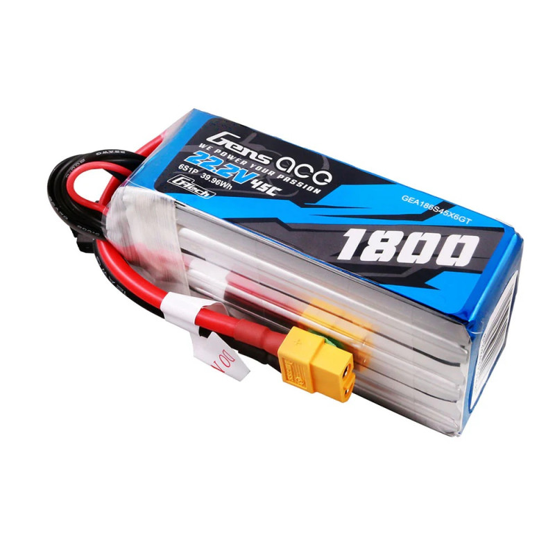 Batterie di propulsione per aerei RC - Gens ace lipo 6S 22.2V 1800mAh 45C xt60 socket battery - FLASH RC