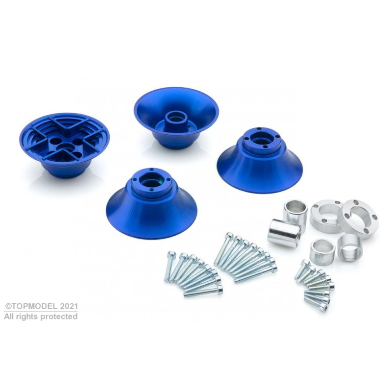 ANILLO DE RUEDA DE ALUMINIO AZUL para AIRTOP BALLON 140-200mm (2)