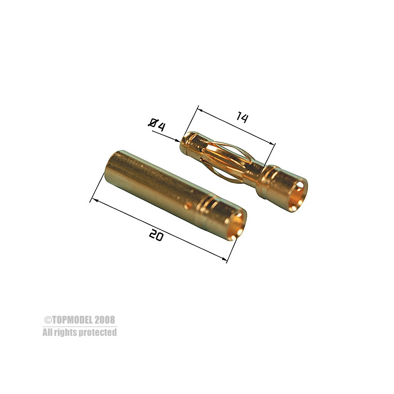 PRISE PK 4mm 2 paires - FLASH RC